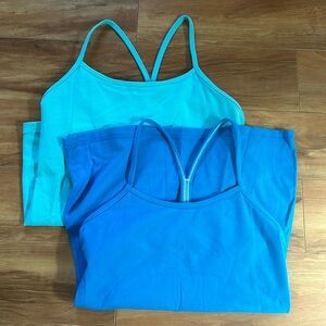 Two Lululemon basic y-back exercise tanks
